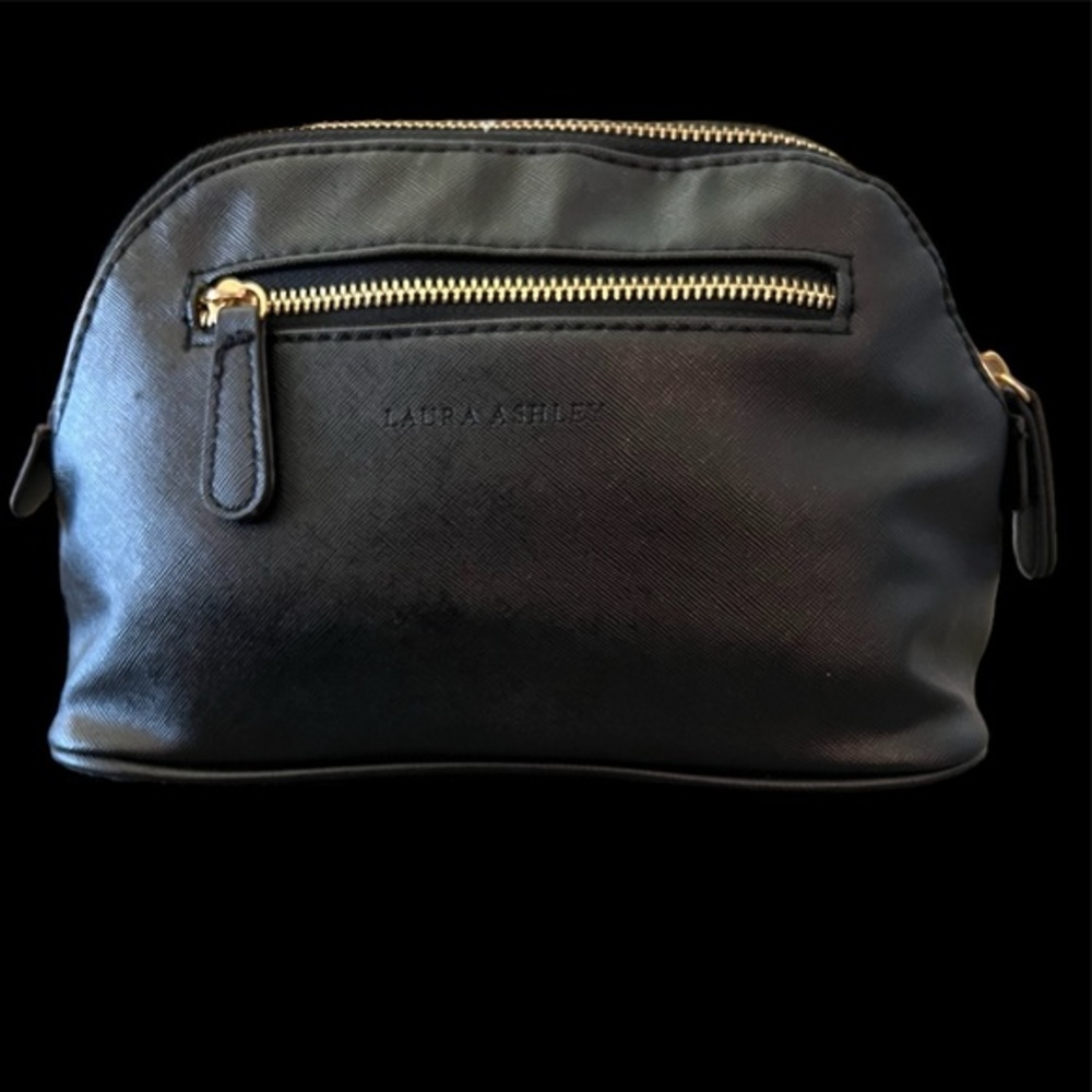 Laura Ashley Black Cosmetic Bag